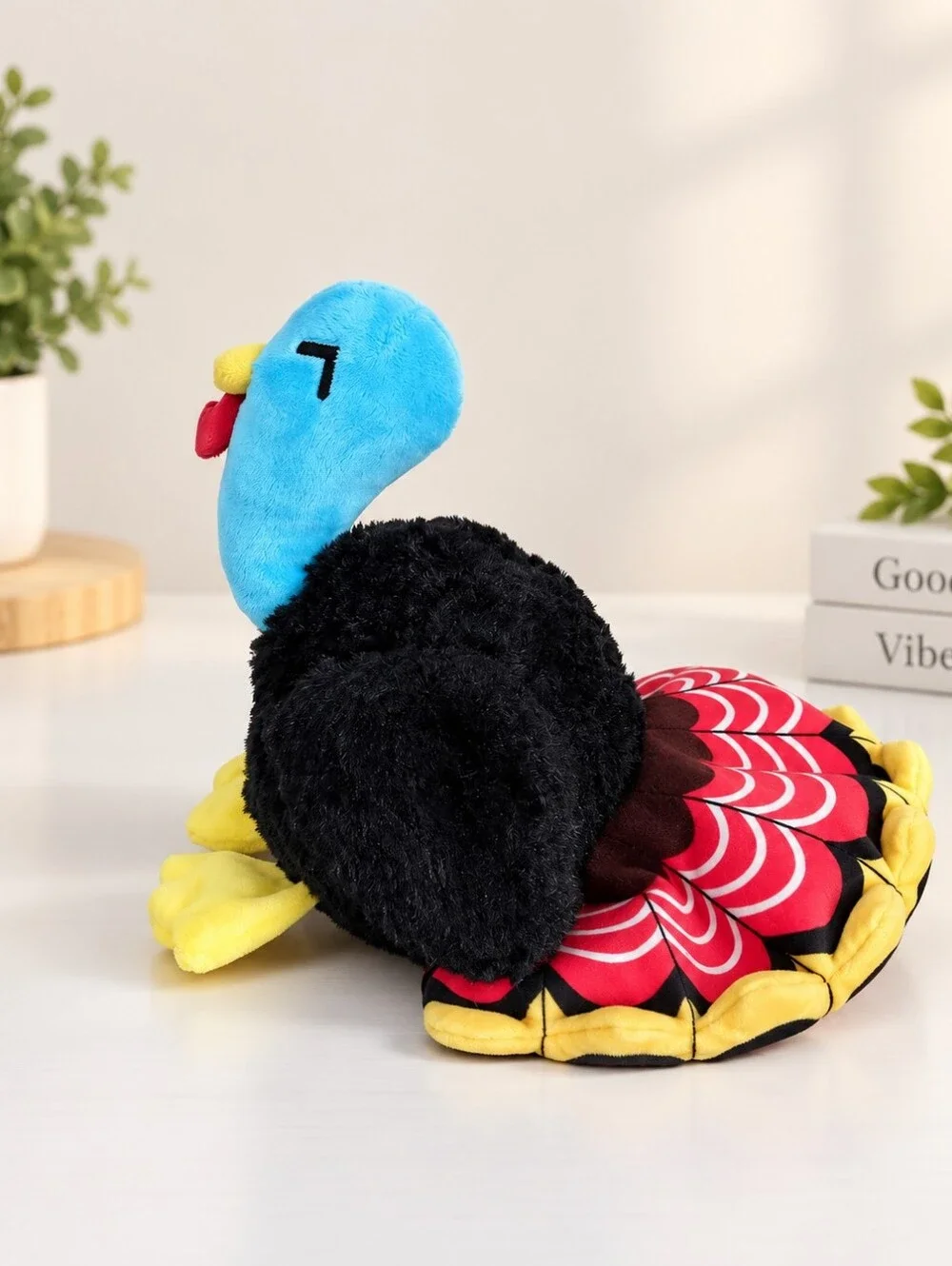 BARK BarkBox Turkey Tim Thanksgiving Plush Dog Toy Squeaky Crinkle - NWOT
